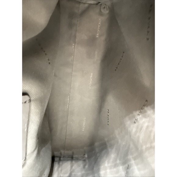 COACH Prairie Satchel Polished Pebbled Leather 58874 Grey Leather Handbag - Picture 5 of 11